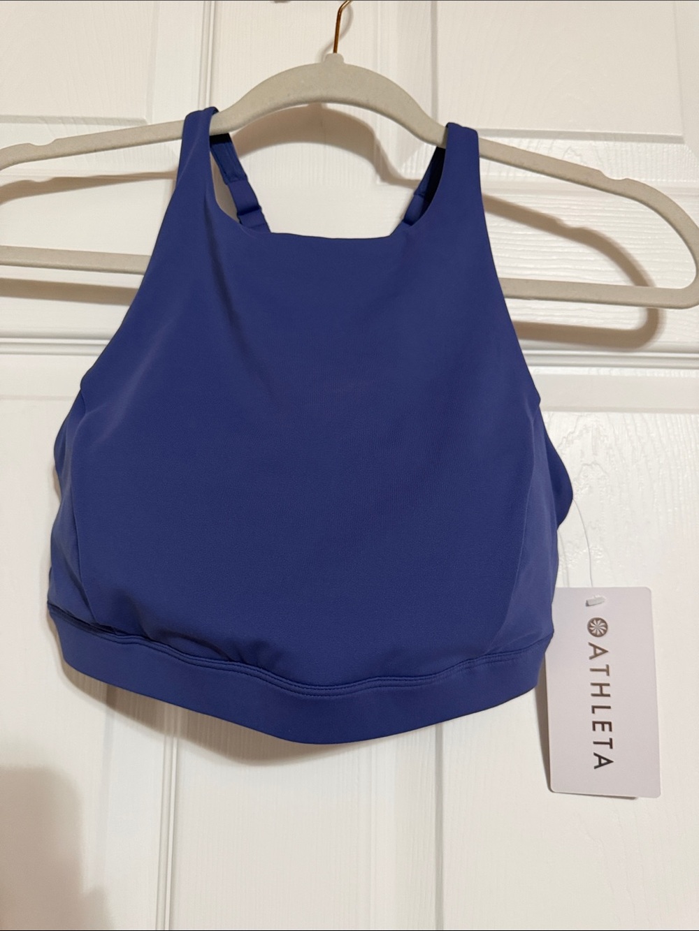 NWT - Athleta High-Neck Sports Bra in Cobalt